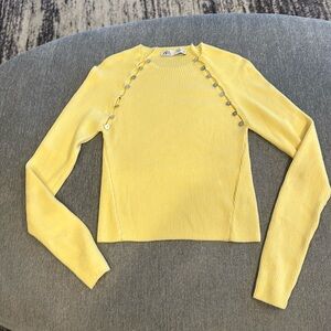 Zara yellow knit top